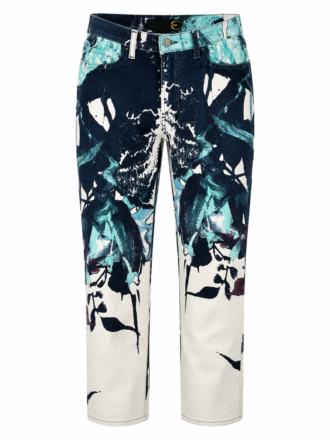 Just Cavalli egyenes szárú mintás farmer L