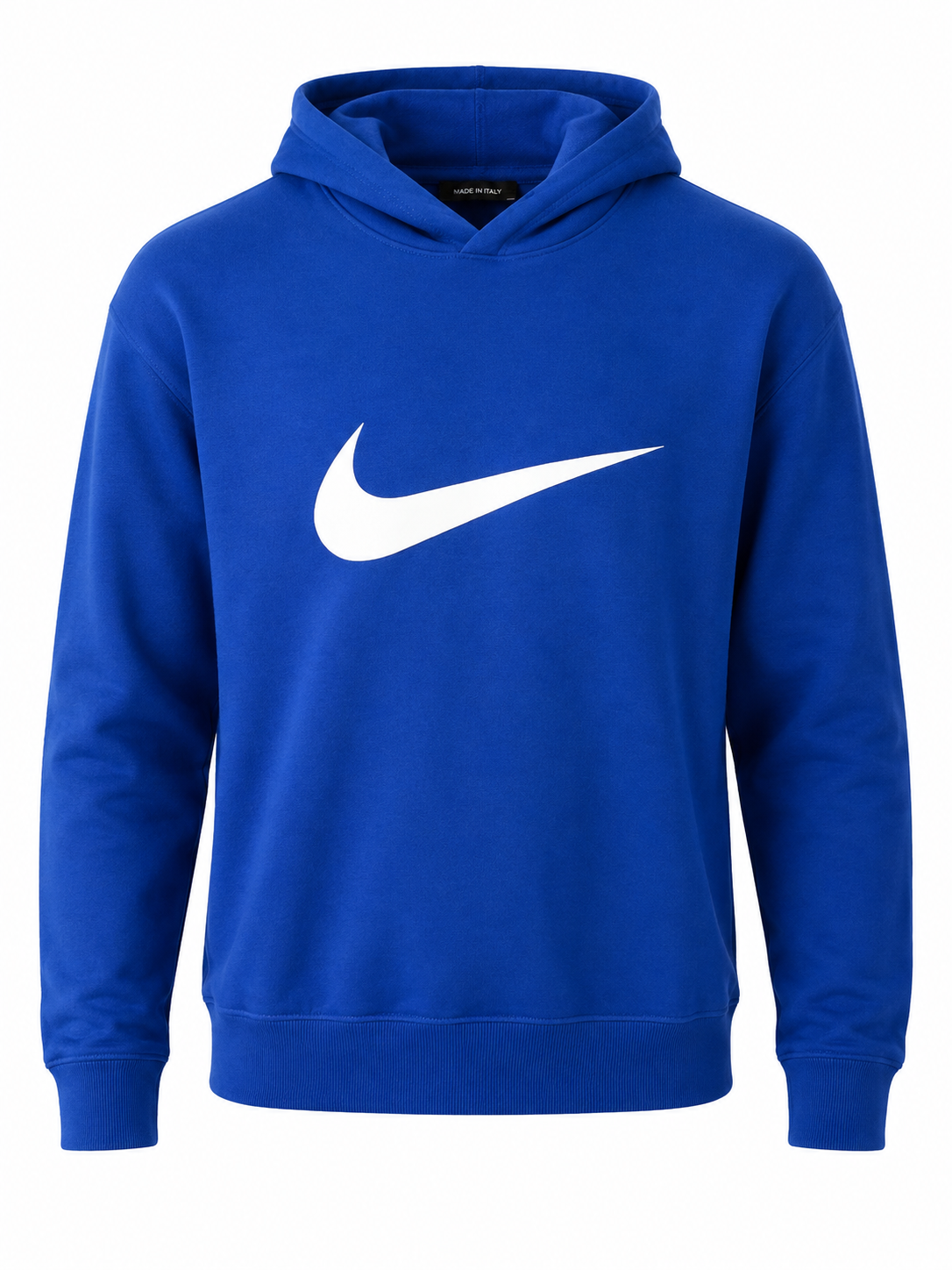 Nike kék kapucnis pulóver nagy logóval