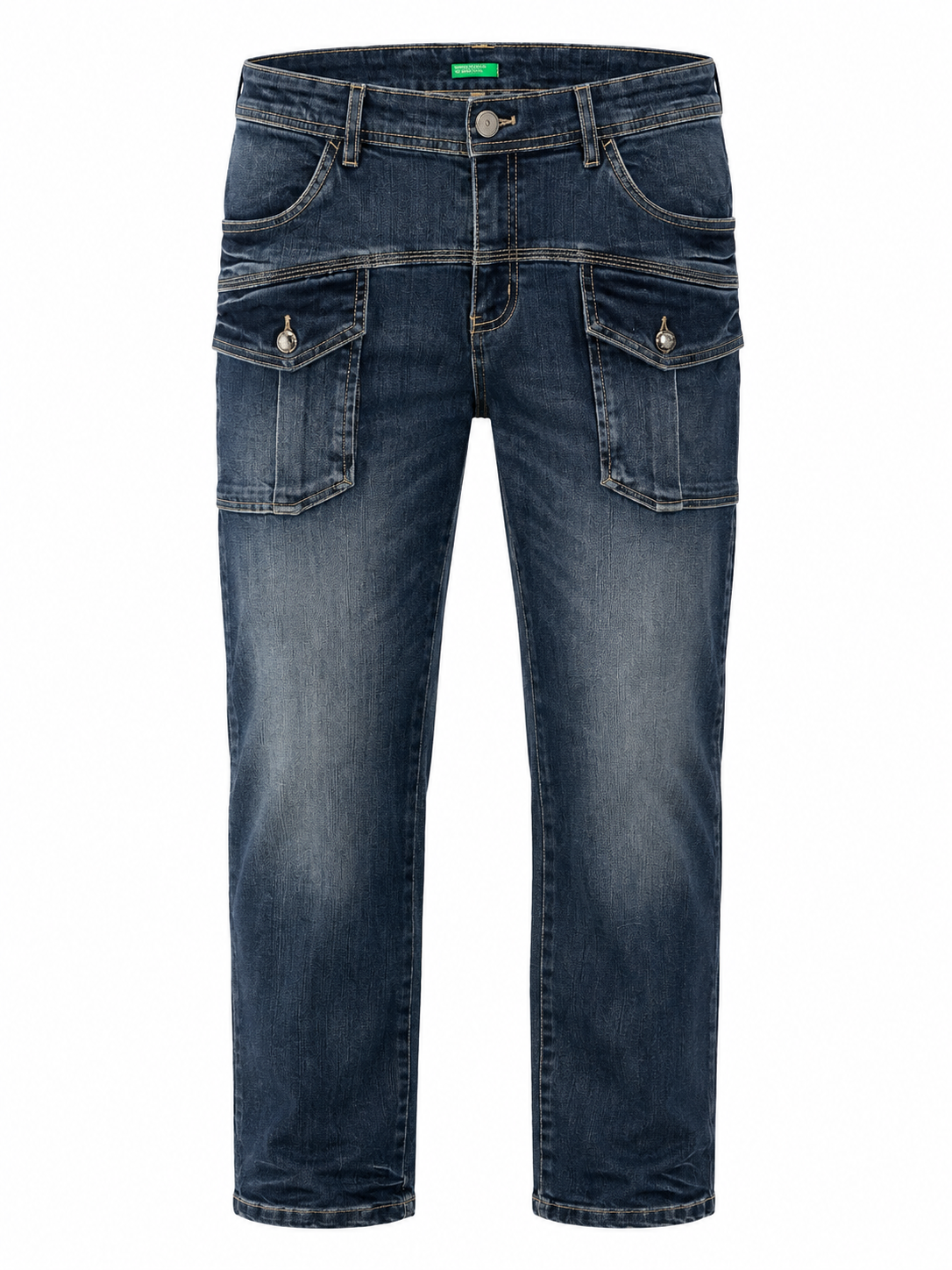 United Colors of Benetton kék farmer 164 enyhén trapéz